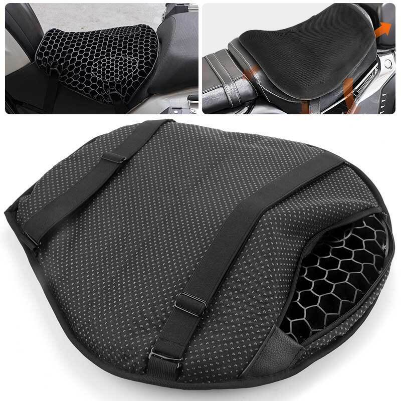 Motorcycle Seat Cushion with Cover - Honeycomb Design