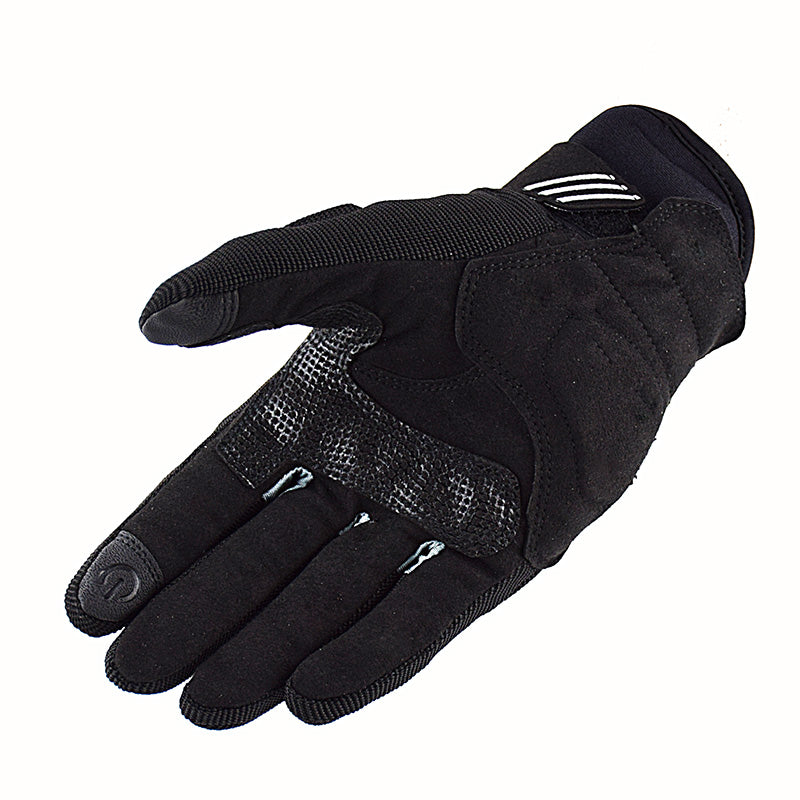 Motorcycle Gloves - Cycling Gloves - Black and Silver