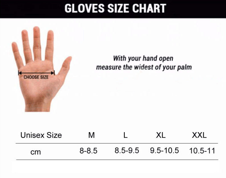 Motorcycle Gloves - Cycling Gloves - Black and Silver