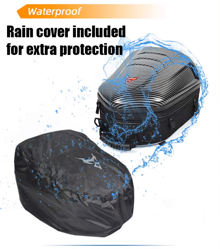 Motorcycle Backpack - Carbon Firbre - Tail Bag - Expandable