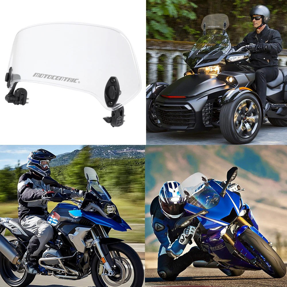 Motorcycle Extension Screen - Clear - Large