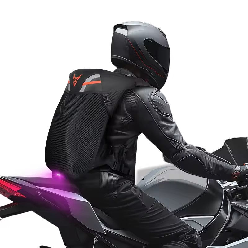 Motorcycle Backpack - MaxViz LED Light - Waterproof - Expandable