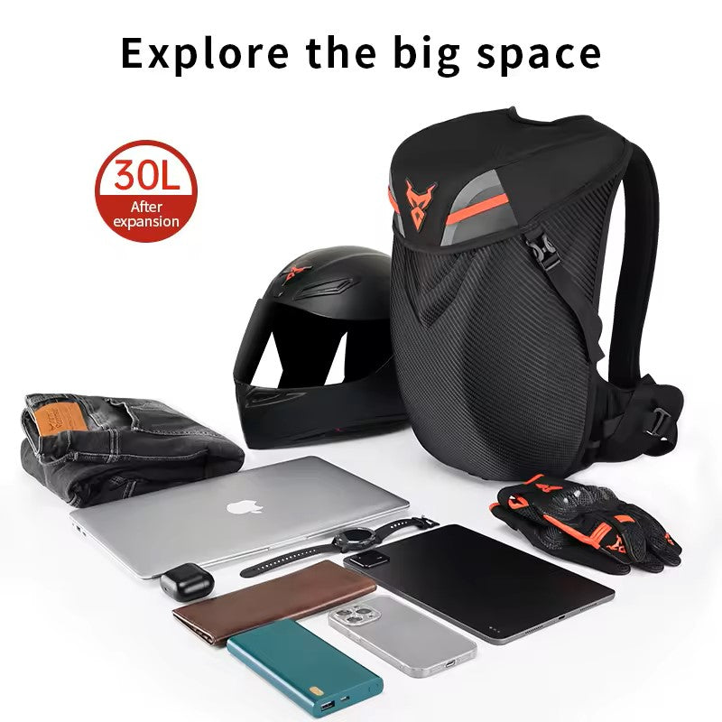 Motorcycle Backpack - MaxViz LED Light - Waterproof - Expandable