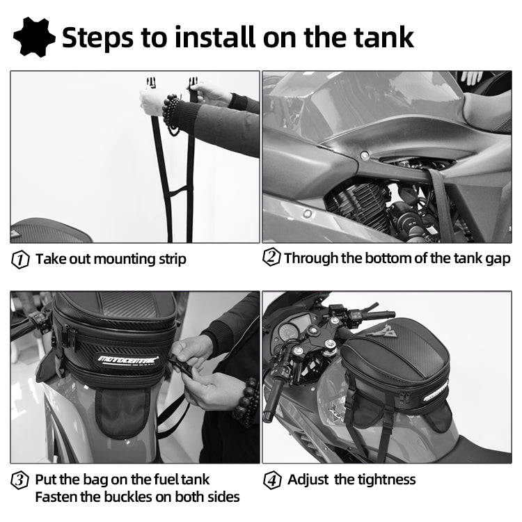 Motorcycle Tank Bag - Tail Bag - Expandable