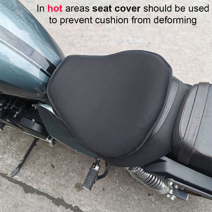 Motorcycle Seat Cushion with Cover - Honeycomb Design