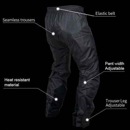 Motorcycle Rain Suit - Adjustable - Reflective
