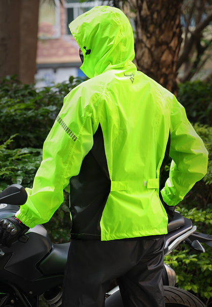 Motorcycle Rain Suit - Adjustable - Reflective