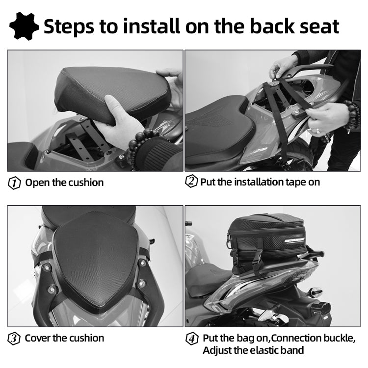 Motorcycle Tank Bag - Tail Bag - Expandable