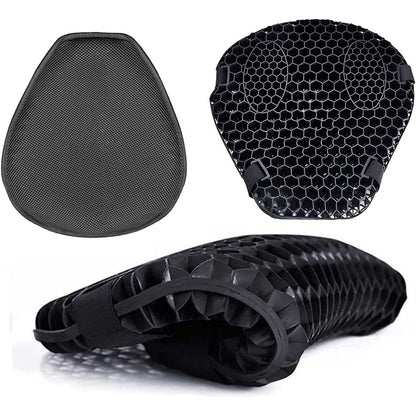 Motorcycle Seat Cushion with Cover - Honeycomb Design
