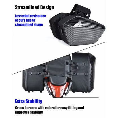 Motorcycle Saddle Bags - Carbon Fibre