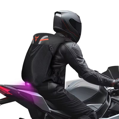 Motorcycle Backpack - MaxViz LED Light - Waterproof - Expandable